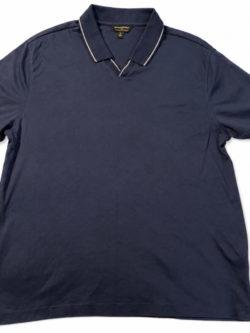 Banana Republic Navy Polo with Contrast Collar Trim
